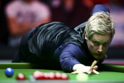 Australian snooker player Neil Robertson during round one of the 2016 Dafabet Snooker Masters at the Alexandra Palace in London.