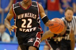 Qingdao Eagles point guard Jonathan Gibson during his college stint at New Mexico State.