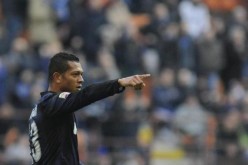 Inter Milan's Fredy Guarin celebrates after scoring against Sampdoria during their Italian Serie A soccer match at San Siro stadium in Milan on Dec. 1, 2013. 