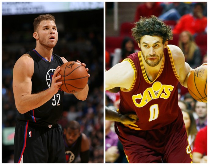 NBA trade rumors: Los Angeles Clippers' Blake Griffin (L) and Cleveland Cavaliers' Kevin Love.