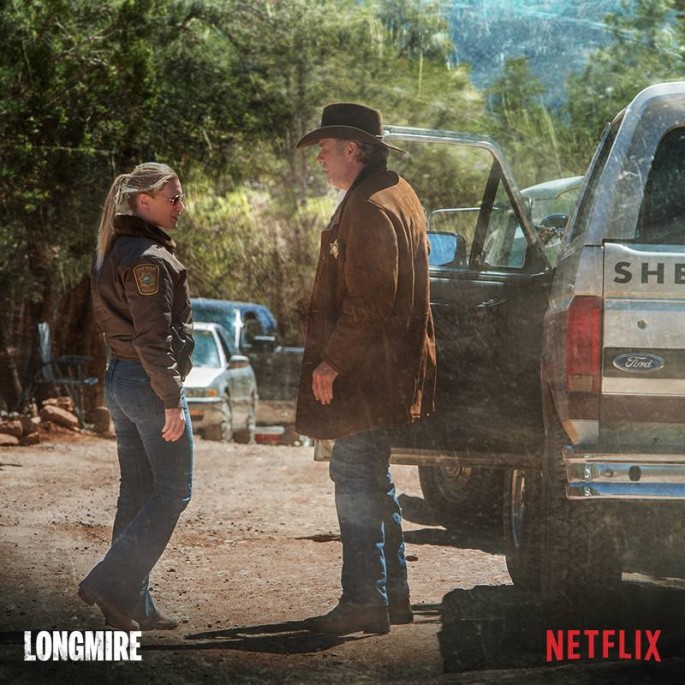 Walt (Robert Taylor) and Vic Moretti’s (Katee Sachoff) from "Longmire"