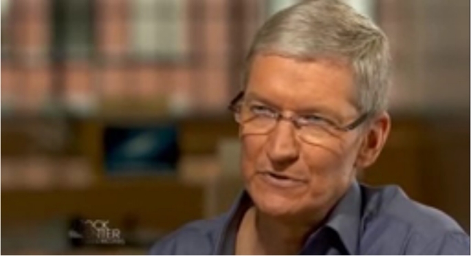 Apple CEO Tim Cook during an interview.