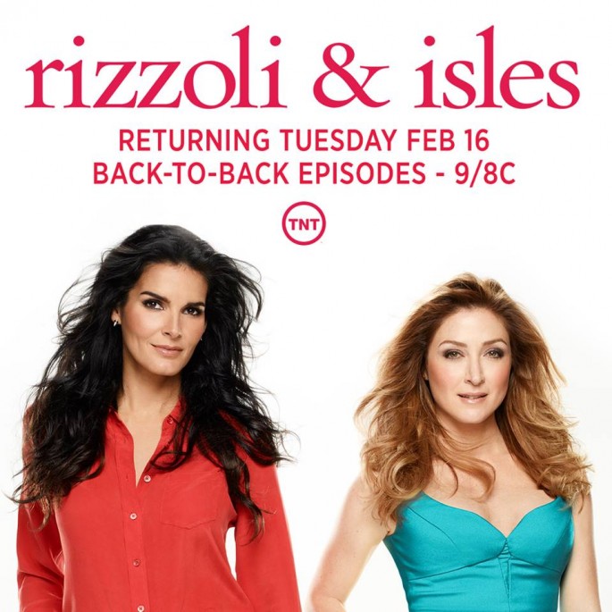 Jane (Angie Harmon) and Maura (Sasha Alexander) from "Rizzoli & Isles" season 6