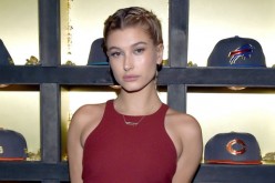 Hailey Baldwin visits the New Era Style Lounge during Super Bowl weekend in San Fracisco.