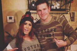 'Teen Mom 2' Chelsea Houska and Cole DeBoer pose in 'Future Wifey' and 'Future Hubby' T-shirts.