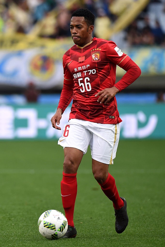 Brazilian forward Robinho during his stint with Guangzhou Evergrande.