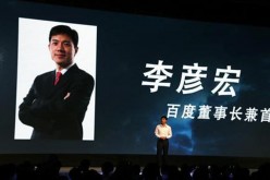 Robin Li, co-founder, chairman and chief executive officer of Chinese search engine Baidu, arrives to speak at the Baidu technology innovation conference in Beijing, Sept. 3, 2012. 