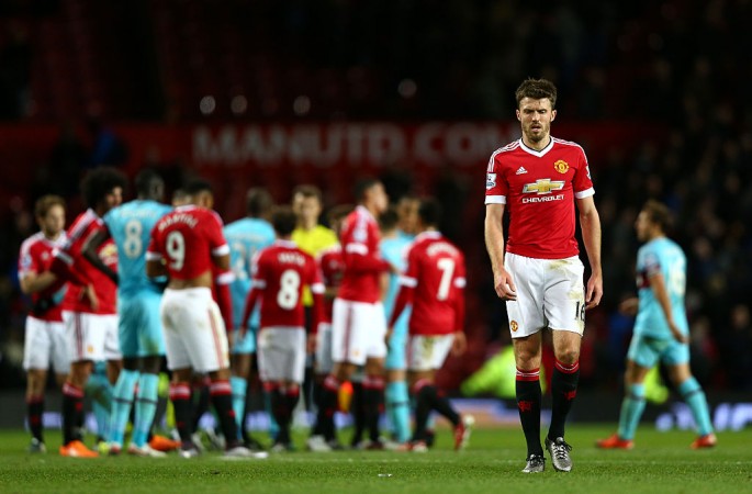 Manchester United midfielder and vice-captain Michael Carrick in the foreground.