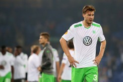 Wolfsburg striker Nicklas Bendtner.
