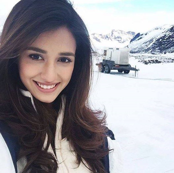 Disha Patani takes a selfie in Iceland while on the set of "Kung Fu Yoga" filming.
