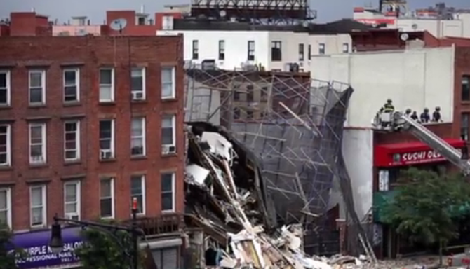 Building collapses caught on camera.