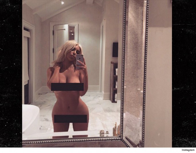 Kim Kardashian uploaded this nude selfie on Instagram on March 6 which later triggered a Twitter storm.