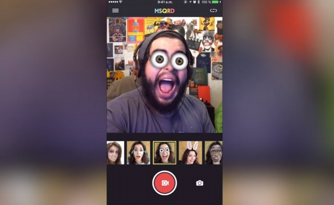 Mobile app Masquerade allows users to add filters to their selfies.