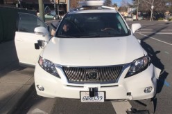 Newly released images show the damage suffered after Google's self-driving car collided with a bus.