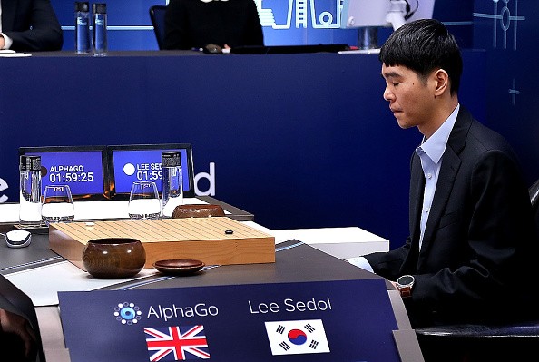 South Korean professional Go player Lee Se-dol prepares for his next move against Google's AI program, AlphaGo, during the Google DeepMind Challenge Match in Seoul, South Korea, on March 10, 2016. 