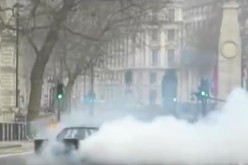 'Top Gear' co-host Matt LeBlanc takes part in stunts near the Cenotaph in London over the weekend.