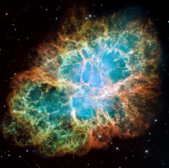 The Hubble Space Telescope releases the largest picture of the Crab Nebula.