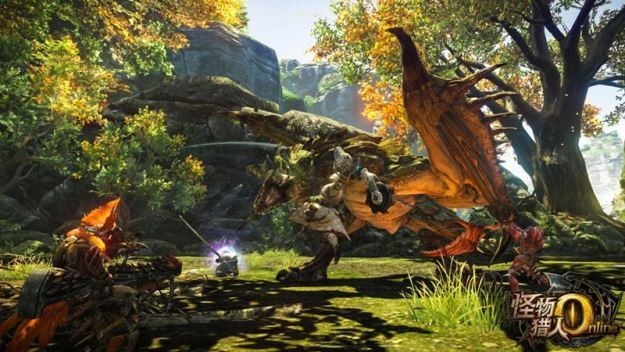  'Monster Hunter' a video game where a hunter is in a quest to defeat monsters.
