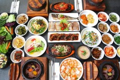 They say that people eat with their eyes first: A sample of hanjeongsik (full-course meal) arranged meticulously. By the looks of it, Koreans love vegetables.