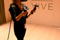 A view of HTC Vive during Advertising Week 2015 AWXII at the ADARA Stage at Times Center Hall on October 1, 2015 in New York City.