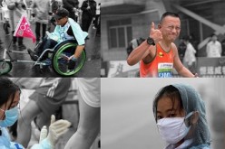 Scenes from the 2015 Qingyuan Marathon include a lot of people getting treatment for various forms of injuries.