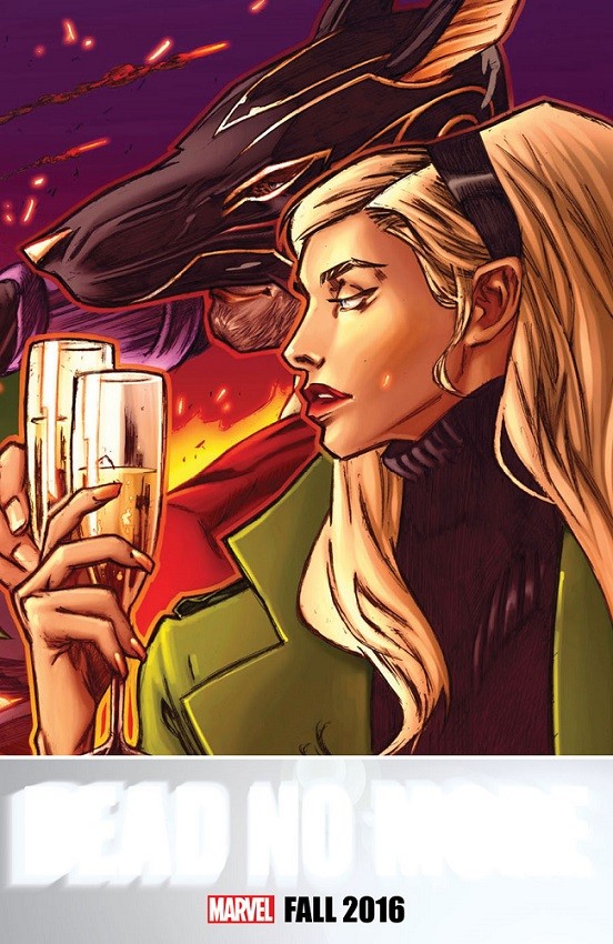 Gwen Stacy shares a drink with a mysterious character in new "Spider-Man: Dead No More" teaser.