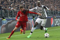 Bayern Munich winger Thomas Müller competes for the ball against Juventus' Paul Pogba during their recent Champions League match.