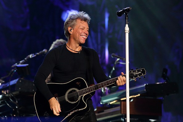  Jon Bon Jovi of Bon Jovi performs live on stage at the Singapore Formula One Grand Prix.