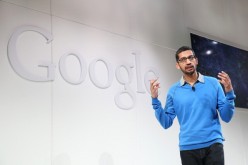 Sundar Pichai, Google's senior vice president in charge of Android and Chrome, speaks during a special event at Dogpatch Studios.