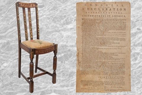 The chair previously owned by "Harry Potter" author J.K. Rowling was auctioned off in April 6, 2016