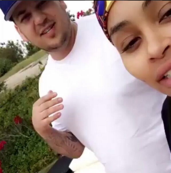 "Keeping Up With The Kardashiains" star Rob Kardashian is seen here with his fiance Blac Chyna in of their Instagram posts.