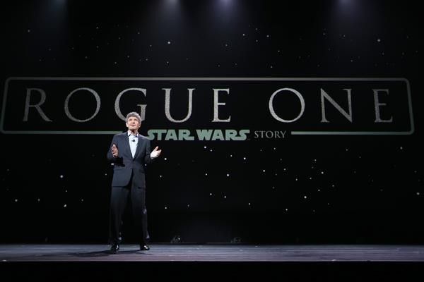 Chairman of the Walt Disney Studios Alan Horn presents "Rogue One: A Star Wars Story" during the D23 EXPO in 2015. 