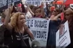 French sex workers take to the streets over law that bans paying for sex