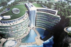 The rest of the InterContinental Shimao hotel will be built into the mountainous landscape and guests will be able to do watersports on the lake and use the nearby cliffs for rock-climbing and bungee jumping.