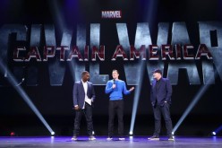 Anthony Mackie, Chris Evans and Marvel Studios President Kevin Feige introduce 