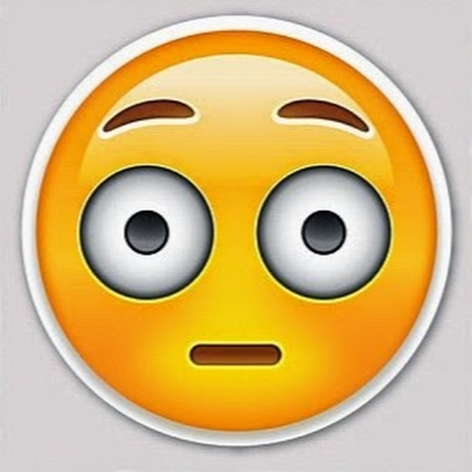 An emoji showing a surprised emotion.