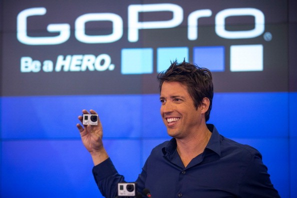 Nick Woodman, founder and CEO of GoPro speaks during the company's initial public offering (IPO) at the Nasdaq Stock Exchange on June 26, 2014 in New York City. 