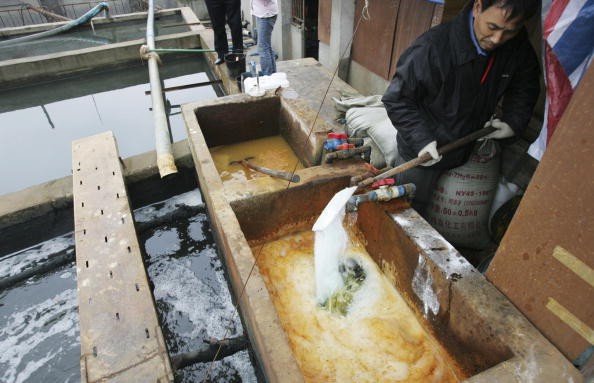 Waste Water Discharged By A Garments Factory In Chengdu
