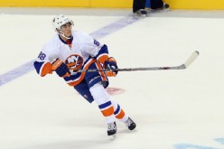 Show them what you've got: Andong Song played during the 2015 New York Islanders Blue & White Rookie Scrimmage & Skills Competition at the Barclays Center in New York City on July 8, 2015. 