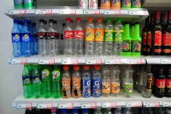 Empty bottles line up the shelves at 