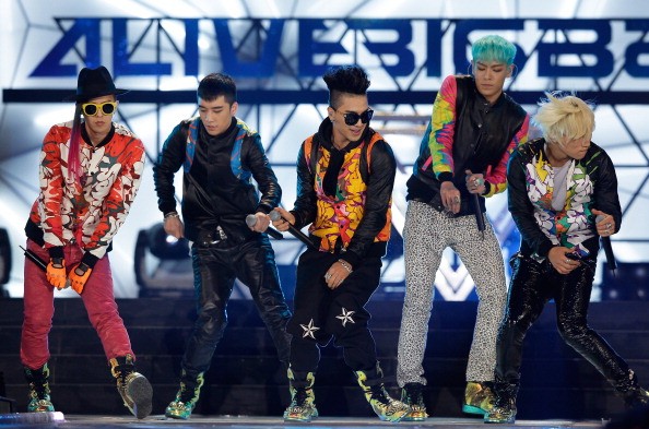 BIGBANG perform on the stage during a concert at the K-Collection In Seoul on March 11, 2012 in Seoul, South Korea. 