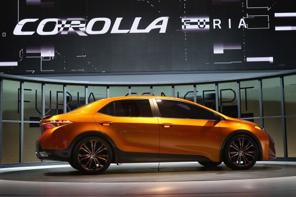 Toyota introduces the Corolla Furia Concept car at the North American International Auto Show on Jan. 14, 2013 in Detroit, Michigan. 
