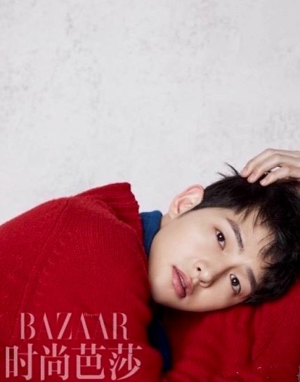 South Korean actor Song Joong Ki poses for Harper's Bazaar China.
