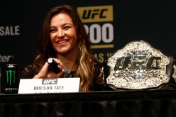 Miesha Tate appears during a media availability for UFC 200 at Madison Square Garden.
