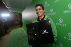 The first person to buy the Xbox One, Carlos Anthony at the Xbox One Launch at Milk Studios on Nov. 21, 2013 in Los Angeles, California. 