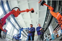 China wants to triple the number of industrial robots being manufactured yearly. 