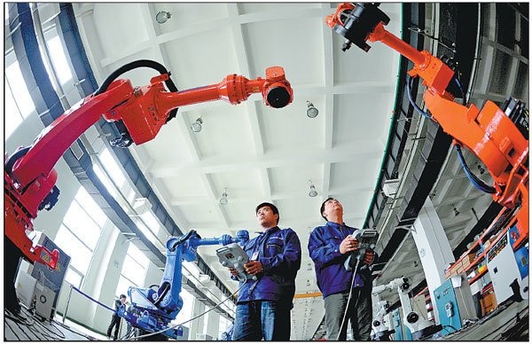 China wants to triple the number of industrial robots being manufactured yearly. 