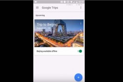 The basic interface of Google Trips