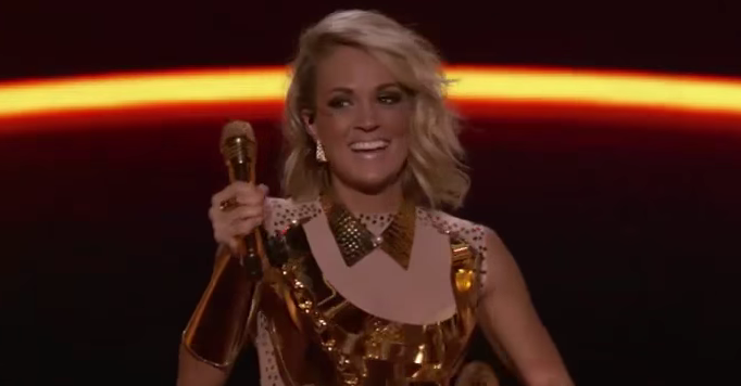 Carrie Underwood won Female Vocalist of the Year during the American Country Countdown Awards 2016.  
